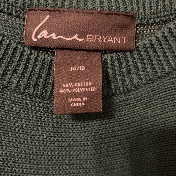 Lane Bryant Hunter Green Sweater Size 14/16 - Picture 3 of 4